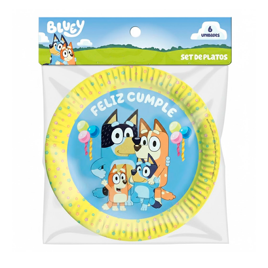 PLATO CARTON BLUEY 18CM X6U