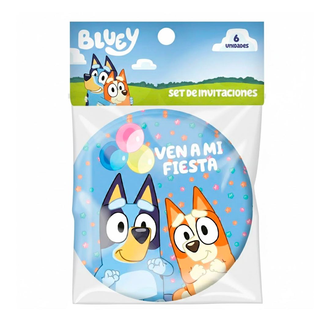 INVITACIONES BLUEY X6U