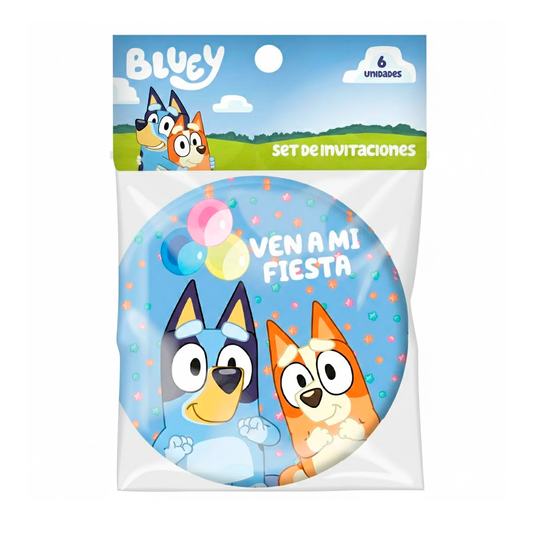 INVITACIONES BLUEY X6U