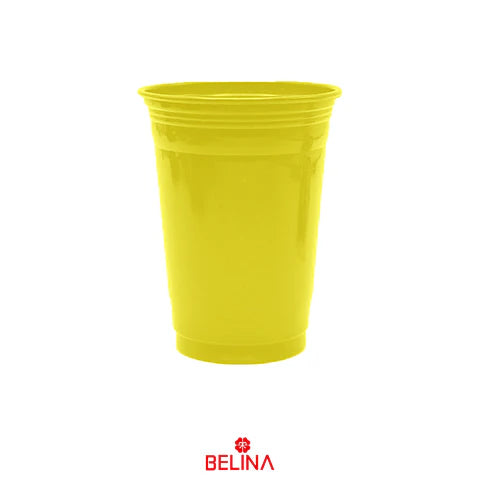 VASO PLASTICO AMARILLO 560ML X10U
