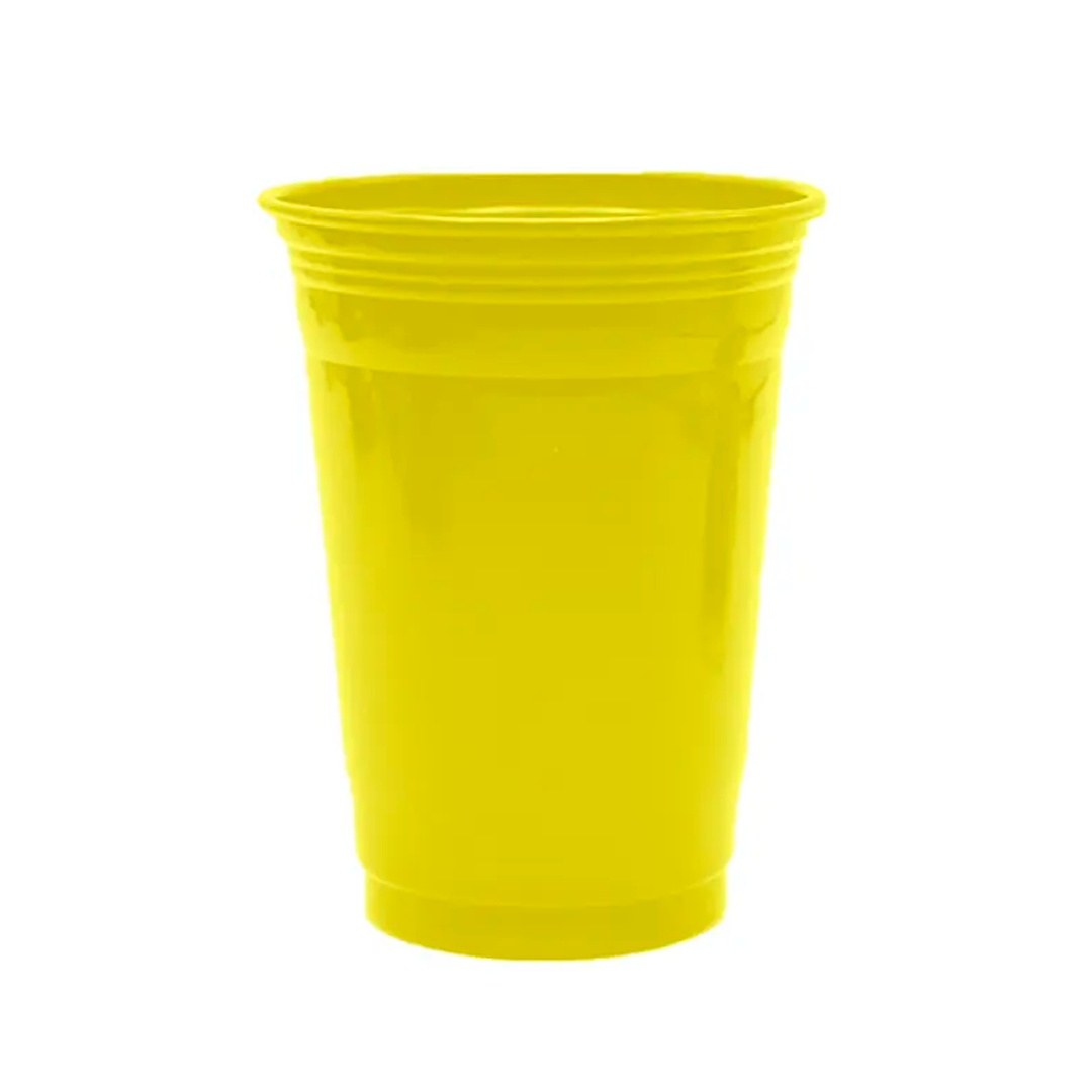 VASO PLASTICO AMARILLO 560ML X10U