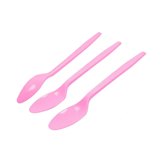 CUCHARAS PLASTICAS ROSADO X20U