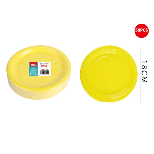 PLATO 7 AMARILLO CARTON X50U