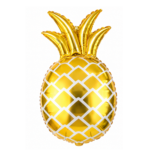 GLOBO METALIZADO PIÑA DORADA 68X73CM X1U