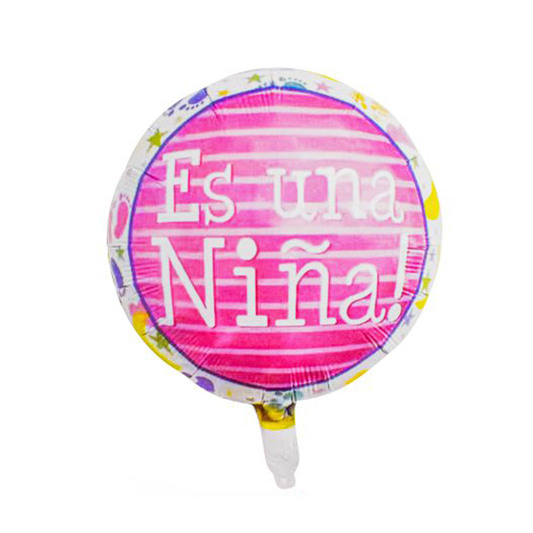 GLOBO METALICO  "ES UNA NIÑA" 18" 45CM X1U
