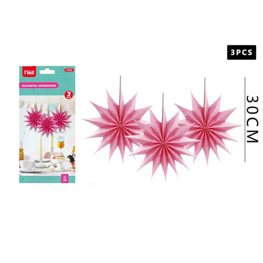 GUIRNALDA DECORATIVA ROSADO 30CM X3U