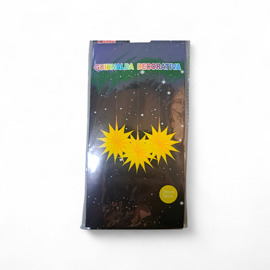 GUIRNALDA DECORATIVA AMARILLO 30CM X3U