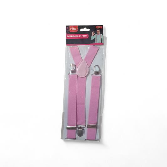 SUSPENDOR DE FIESTA ROSADO X1U