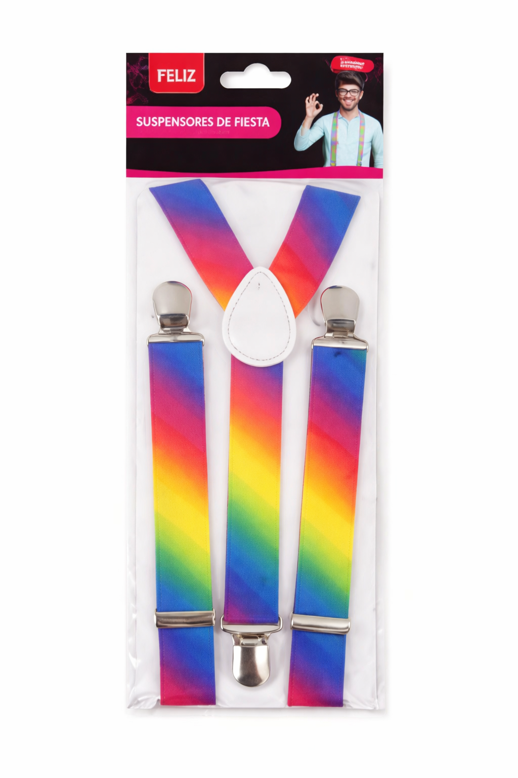 SUSPENDORES DE FIESTA COLOR X1U