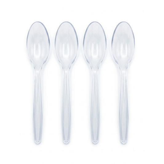 CUCHARAS LARGAS TRANSPARENTE X12U