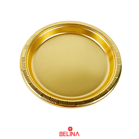 PLATO PLASTICO DORADO 23CM X10U