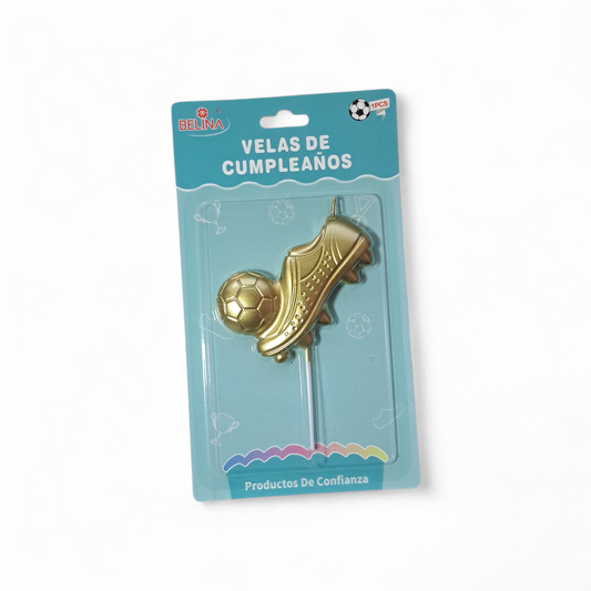VELA FUTBOL CHUTEADOR DORADO X1U