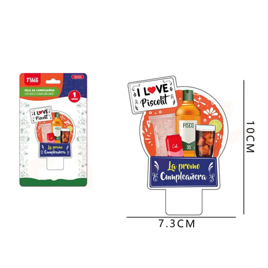 VELA FRASE "LA PROMO CUMPLEAÑERA" X1U