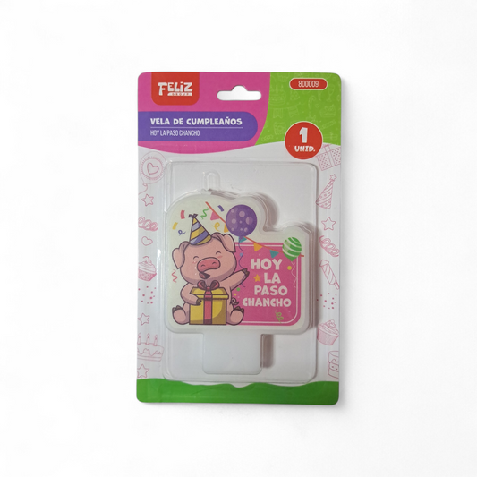 VELA FRASE "HOY LA PASO CHANCHO" X1U