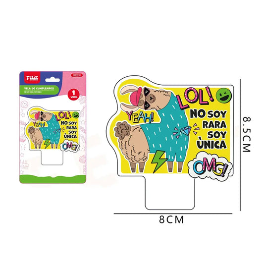 VELA FRASE "NO SOY RARA SOY UNICA" X1U