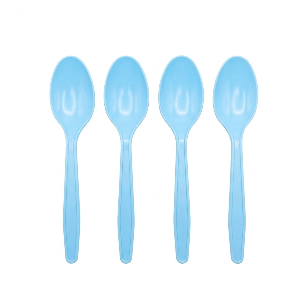 CUCHARAS PLASTICO CELESTE X20U