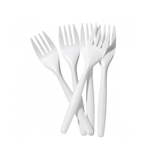 TENEDORES PLASTICO BLANCO X20U