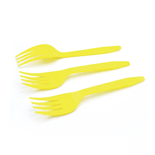 TENEDORES PLASTICO AMARILLO X20U