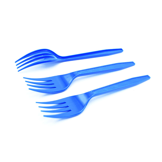 TENEDORES PLASTICO AZUL X20U