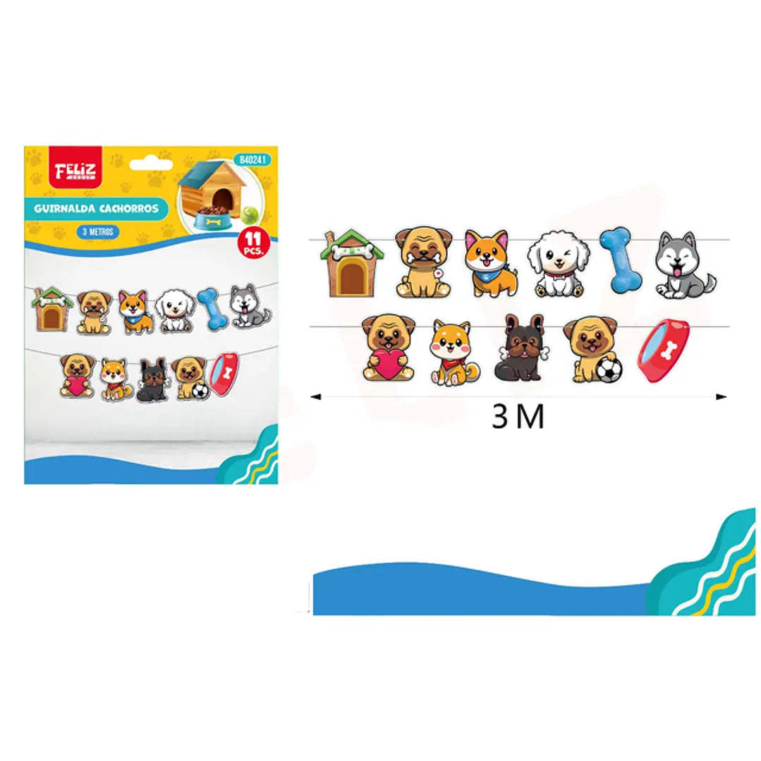 GUIRNLADA MASCOTAS 3M X11U