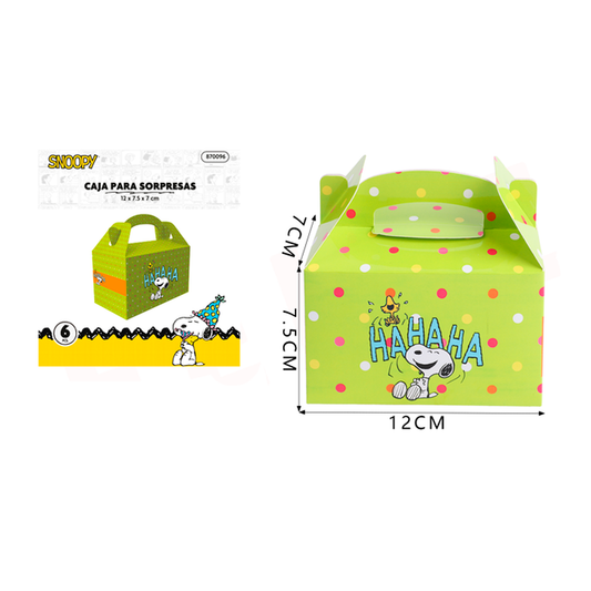 CAJA PARA SORPRESAS SNOOPY X6U