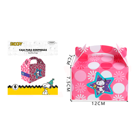 CAJA PARA SORPRESAS SNOOPY X6U