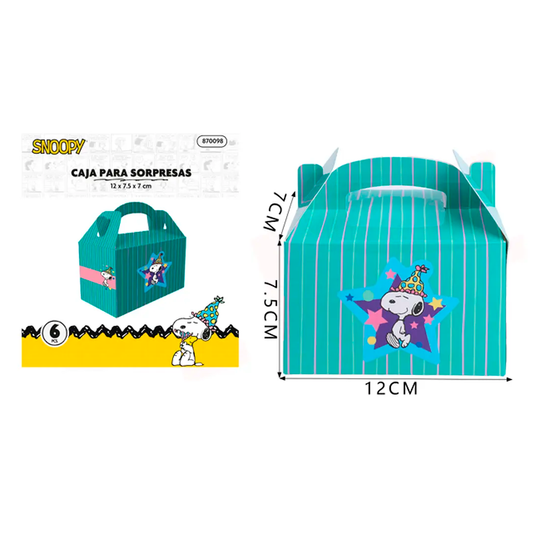 CAJA PARA SORPRESAS SNOOPY X6U