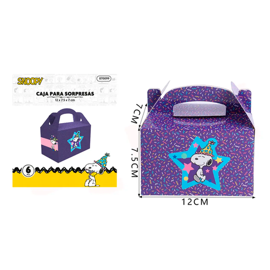 CAJA PARA SORPRESAS SNOOPY X6U
