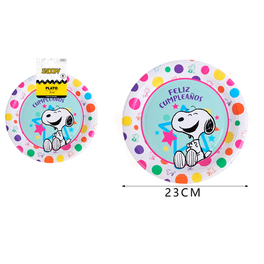 PLATO DE CARTON SNOOPY X6U
