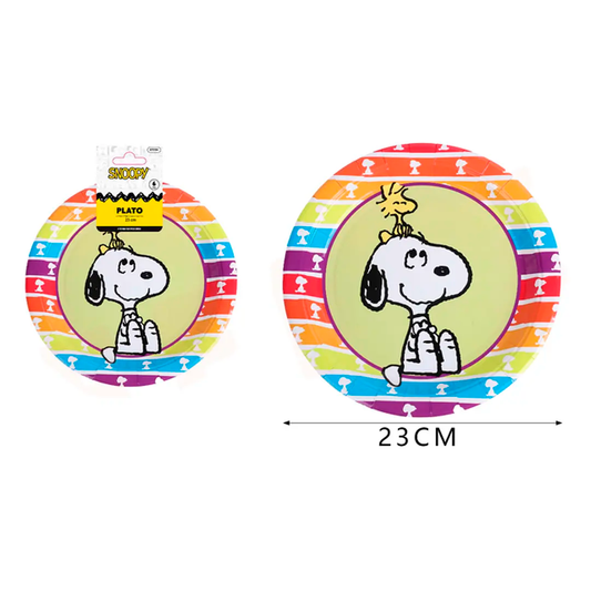 PLATO DE CARTON SNOOPY X6U
