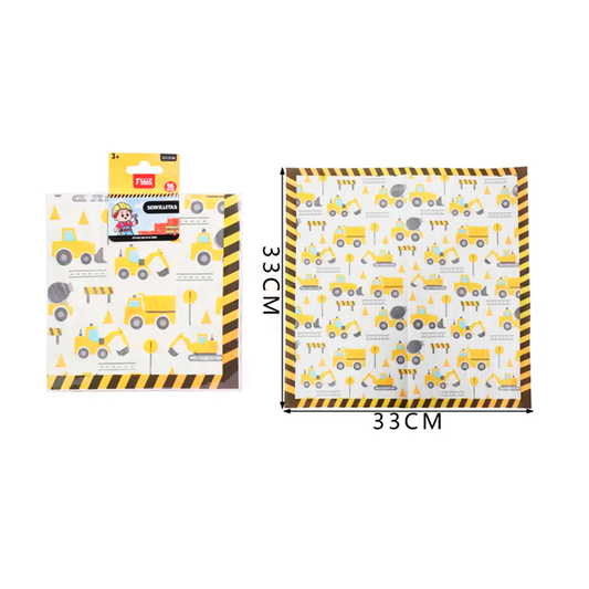SERVILLETAS CONSTRUCCION X16U