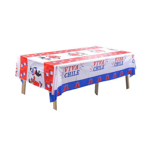 MANTEL PLASTICO VIVA CHILE COPIHUES 137X247CM X1U
