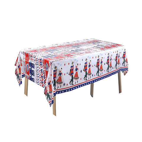 MANTEL PLASTICO VIVA CHILE PAREJA 108X183CM X1U