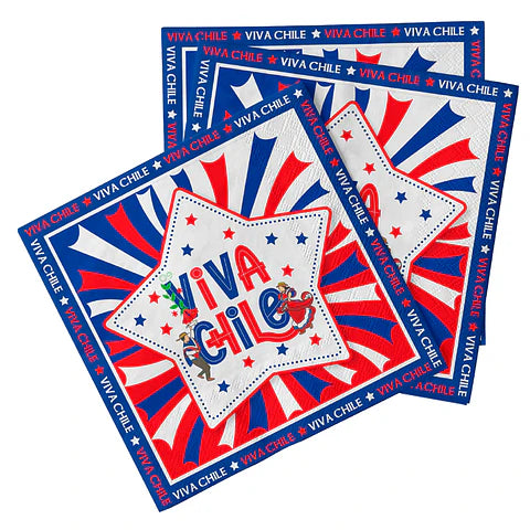 SERVILLETAS VIVA CHILE ESTRELLA X16U