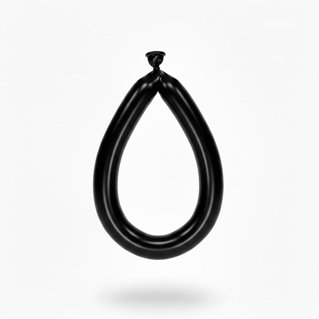 GLOBO FIGURA LISO X25U NEGRO FUNNY