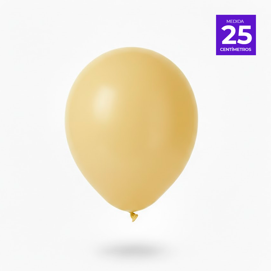 GLOBO LISO R10 X50U PASTEL AMARILLO