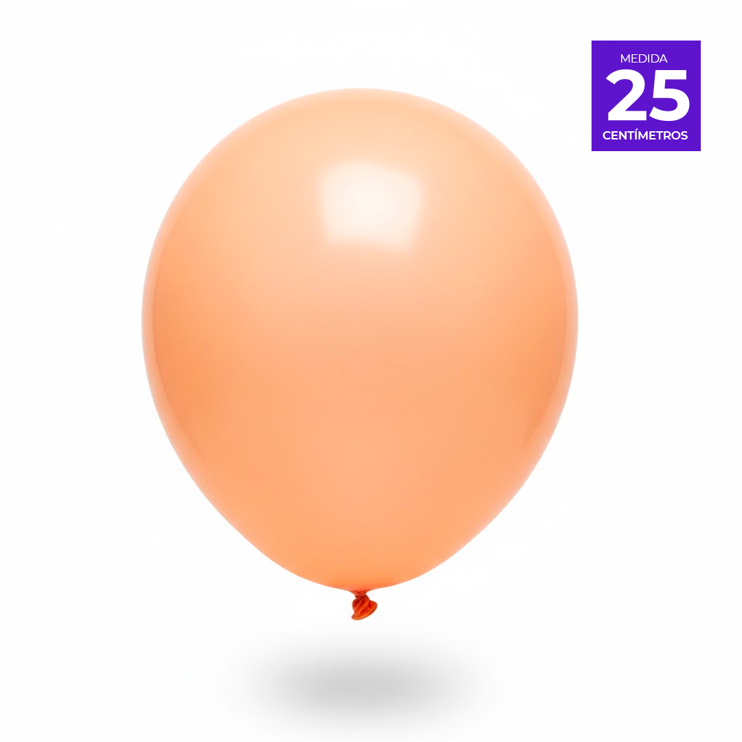 GLOBO LISO R10 X50U PASTEL NARANJA