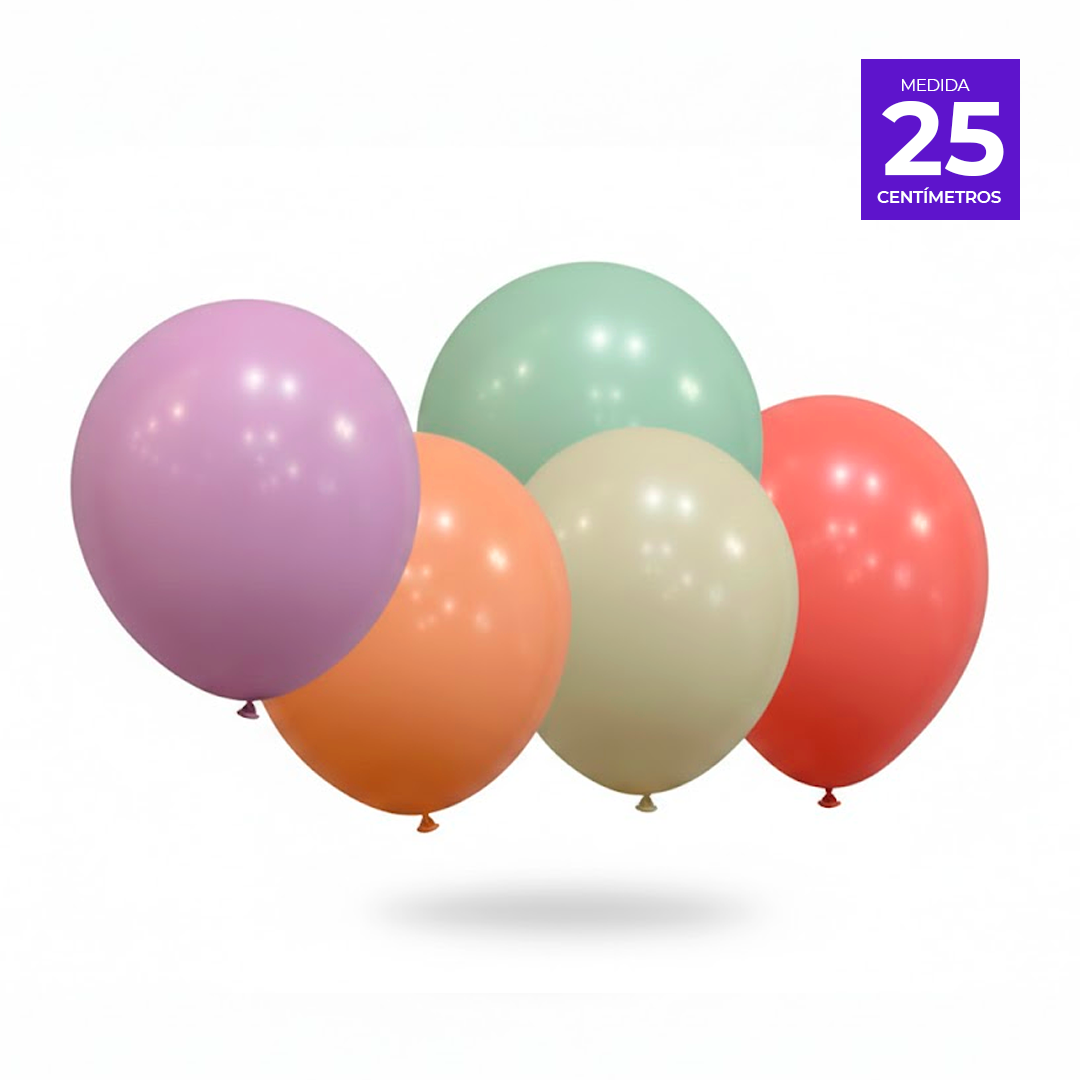 GLOBO LISO R10 X50U PASTEL SURTIDO