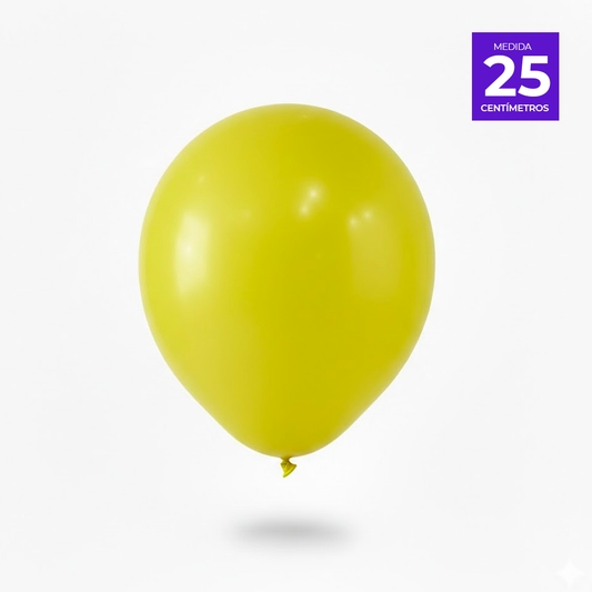 GLOBO LISO R10 X25U AMARILLO LIMON