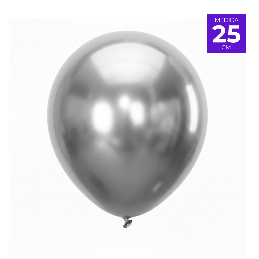 GLOBO PERLADO R10 X50U PLATEADO