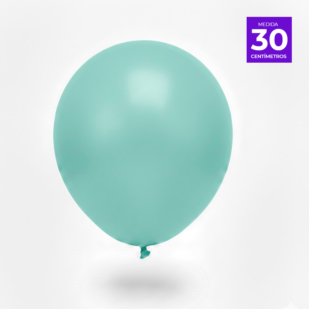 GLOBO LISO R12 X25U TURQUESA PASTEL