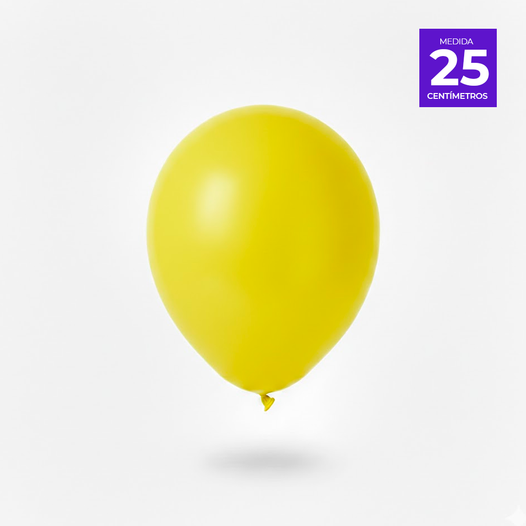 GLOBO LISO R10 X50U PASTEL AMARILLO LIMON