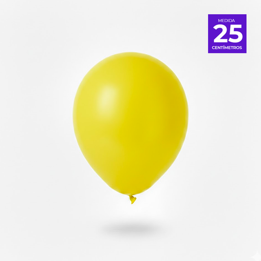 GLOBO LISO R10 X50U PASTEL AMARILLO LIMON
