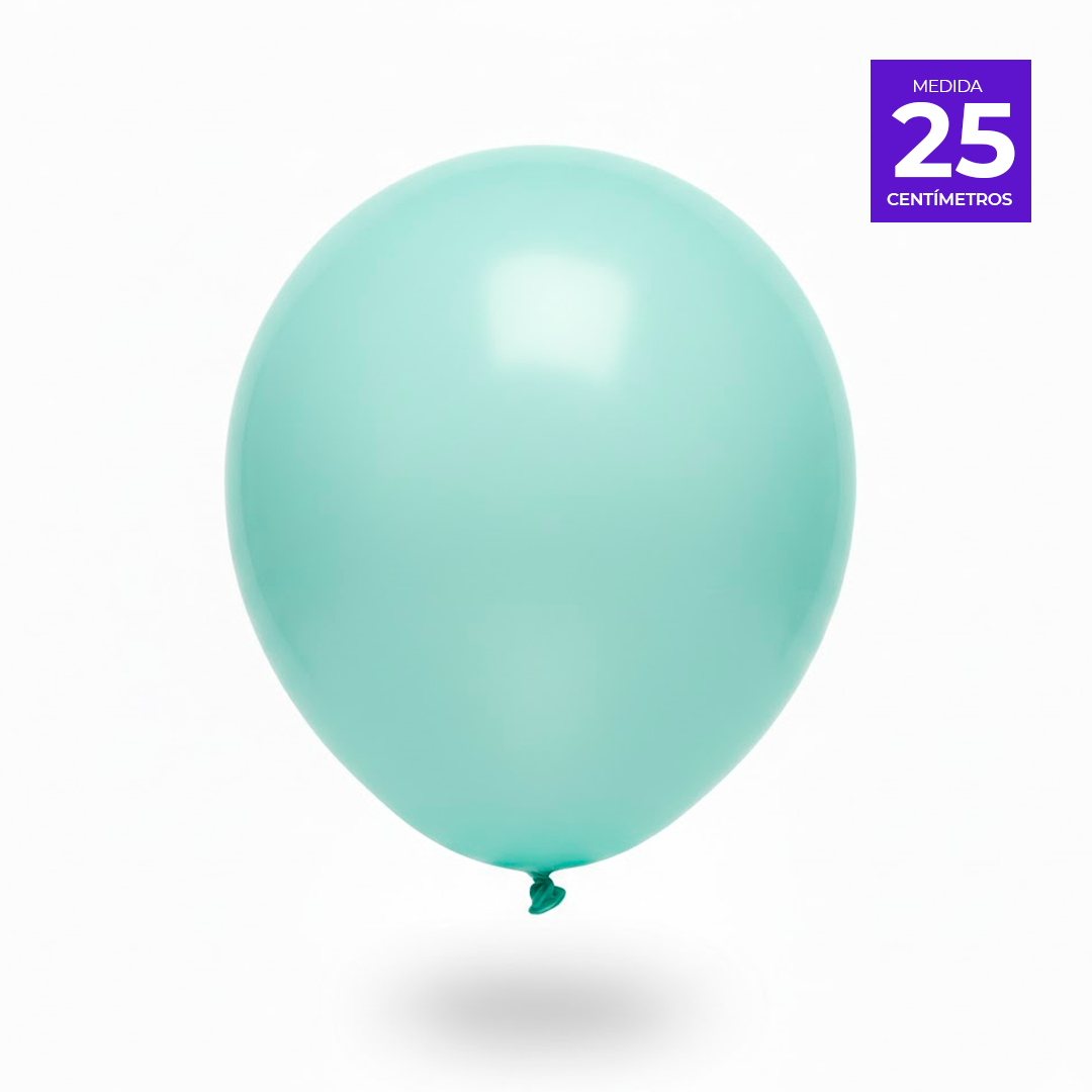 GLOBO LISO R10 X50U PASTEL TURQUESA