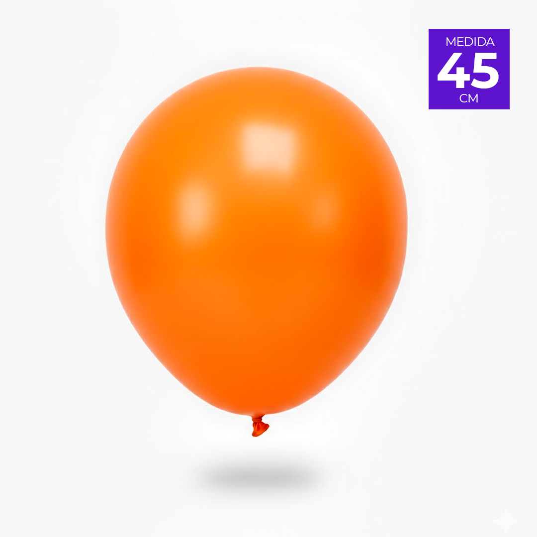 GLOBO LISO R18 X3U NARANJO FUNNY