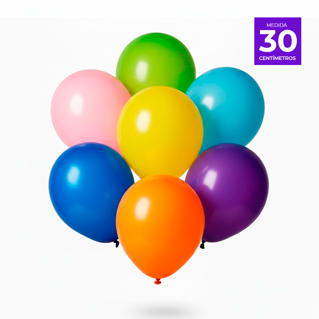 GLOBO LISO R12 X25U SURTIDO