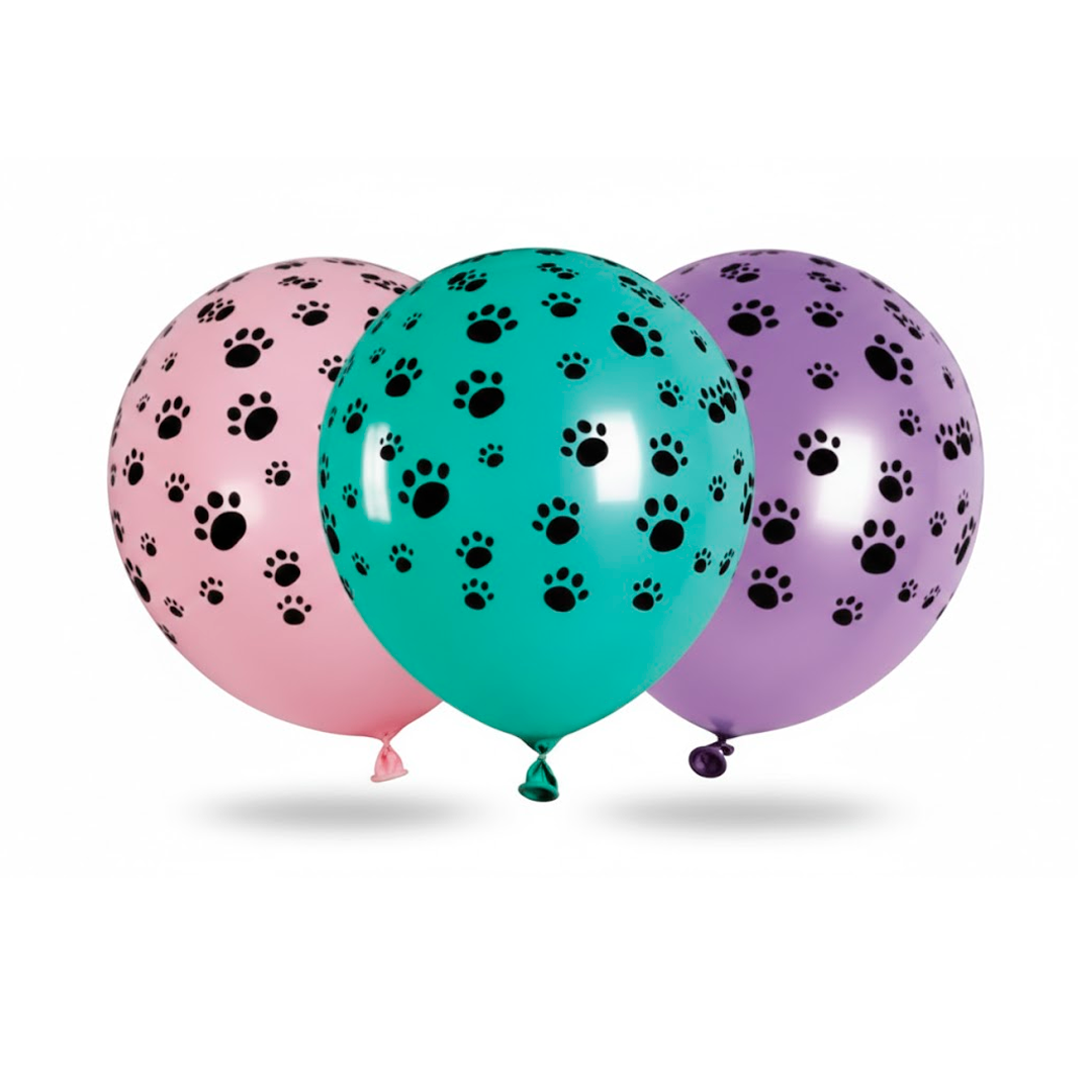 GLOBO ESTAMPADO X24U HUELLITAS NIÑA FUNNY