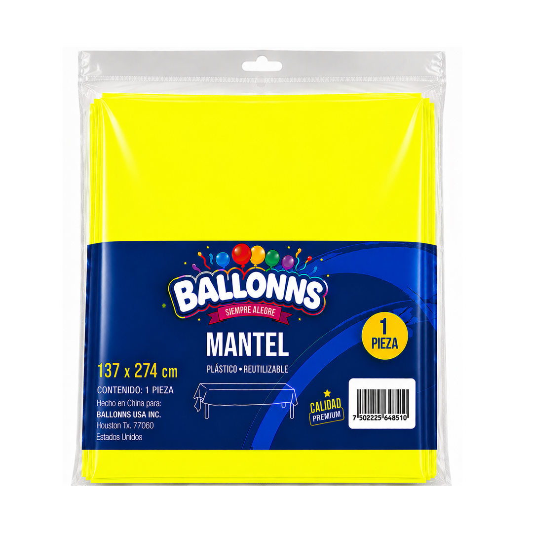 MANTEL NEON AMARILLO 137X274CM X1U