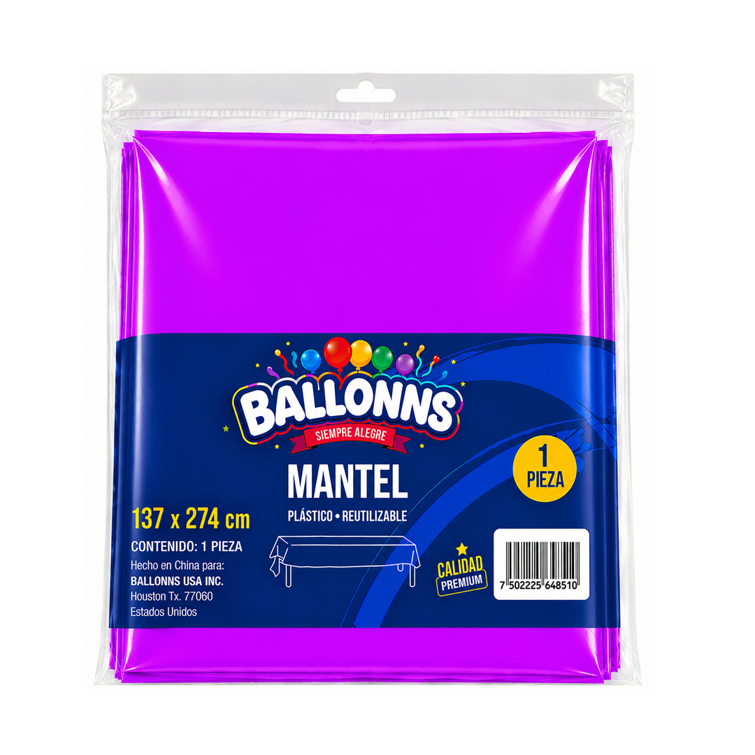 MANTEL NEON MORADO 137X274CM X1U