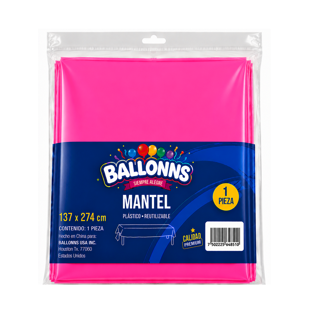 MANTEL NEON ROSADO 137X274CM X1U